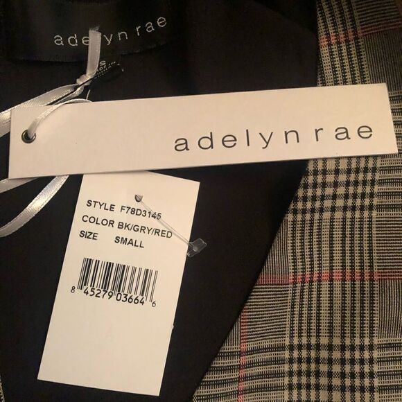 Adelyn Rae Aurora Plaid Tie mini Dress. BNWT - Picture 5 of 5